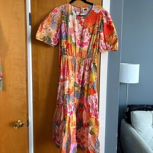 FARM Rio Vibrant Floral Midi Dress